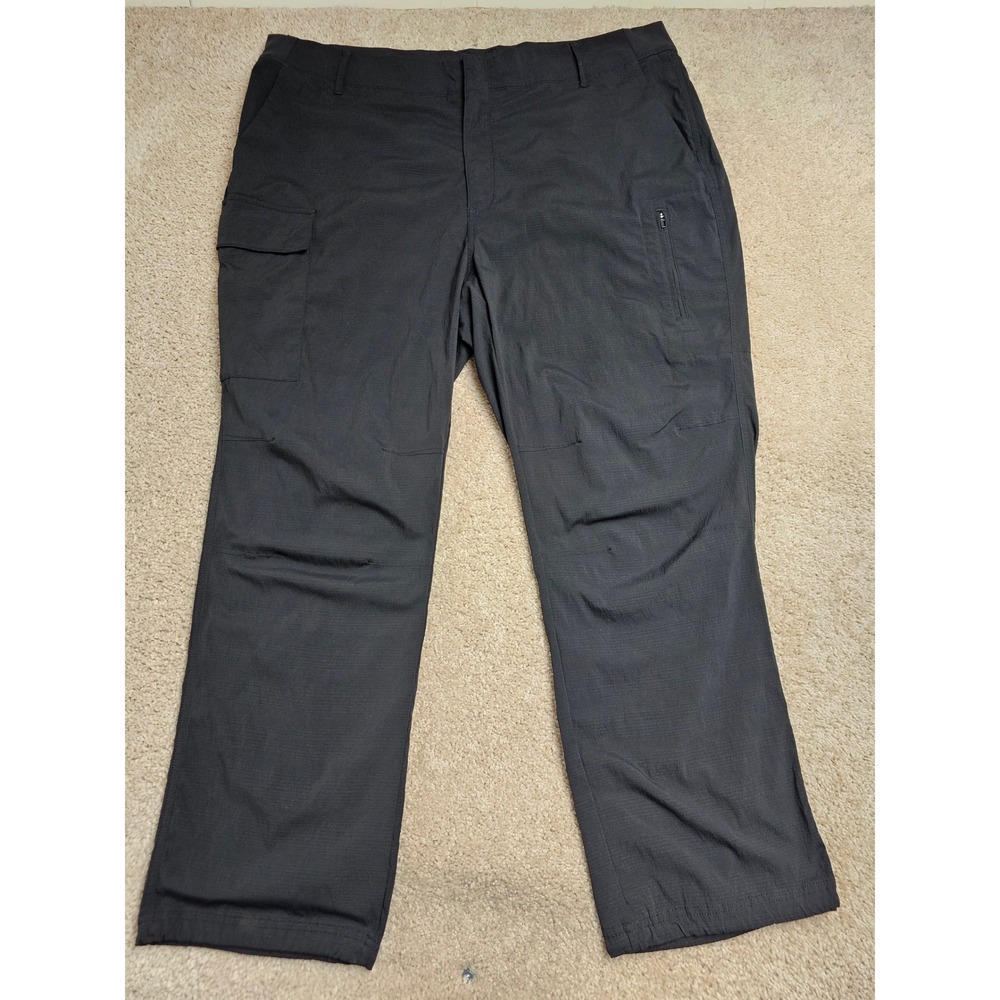Athleta Trekkie Utility Cargo Pants Black Straight Leg Hiking Outdoor Size 22